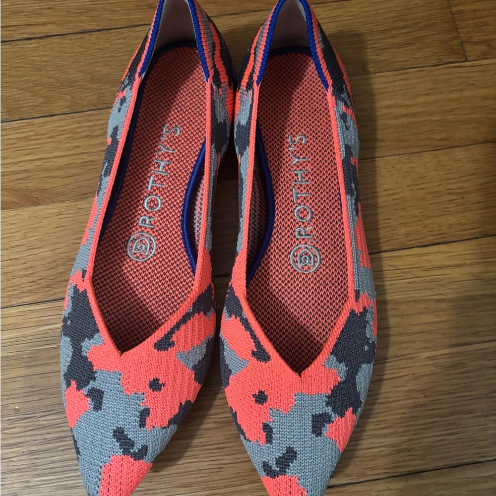 Rothy's Size 6.5 Neon Camouflage Points